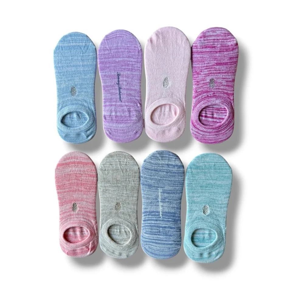 Tommy Bahama No-Show Sock Pack - Pastel Marled Colors (8 Pairs)